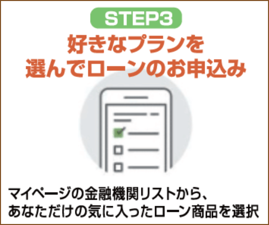 STEP3｜好きなプランを選んでローンのお申込み